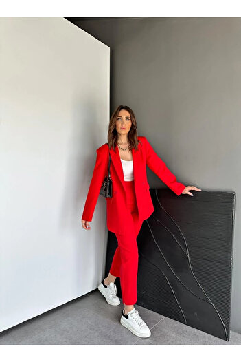 GAMZE ALPTEKİN Zr Original Brand Jacket Pants Classic Suit Lined Jacket Carrot Pants