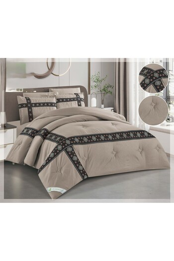 SNOOZYL Double bedspread with a light Sadu pattern design, made of cotton filling, size 240*260 cm