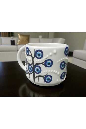 Home Ceramic Handmade Evil Eye Tree Mug