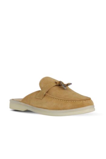 Bueno Shoes Camel Suede Women's Flat Slippers 05Wt103