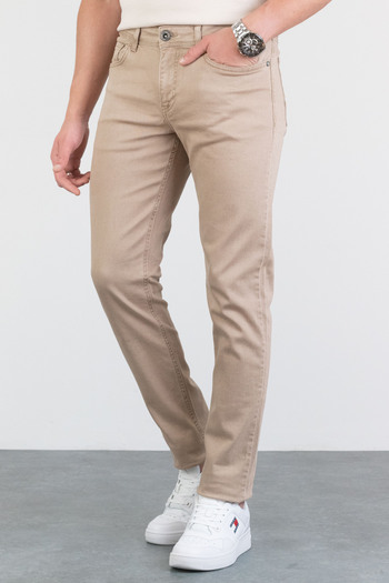 HLT JEANS Men's Beige Slim Fit Flexible Lycra Jeans Jeans Hlthe001966