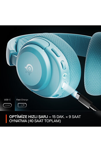 SteelSeries Arctis Nova 3X Wireless Multi Platform Xbox,PC, PS, Mobil Uyumlu Kablosuz Gaming Kulaklık - Aqua