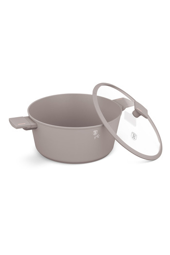Berlinger Haus Titanium Pot With Lid 8 L - 30 Cm Taupe Collection Induction All Stoves