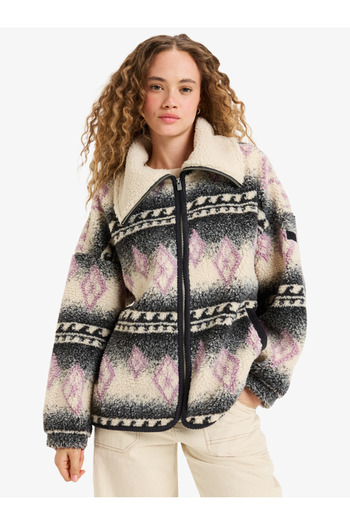 Roxy Feels Like Winter - Túlméretezett sherpa cipzáras női dzseki