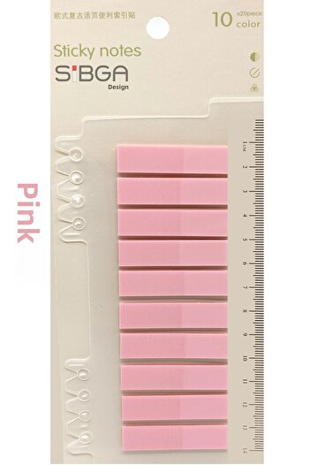 sibga tasarım Transparent Pink Color Postit Post-It Post It. Book Marker Bookmark Postit Sticker Note Paper
