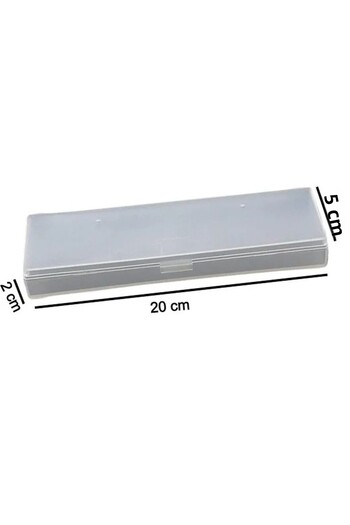 TATA CRAFT Transparent *4 Pcs Plastic Multi-Purpose Stationery Cosmetic Kitchen Organization Box Pen Holder