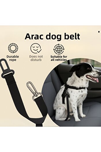 BEYLİNİ Dog Car Seat Belt Durable Non Breakable Rope Buckle Safe Comfortable Cat Dog Safety Belt 80cm
