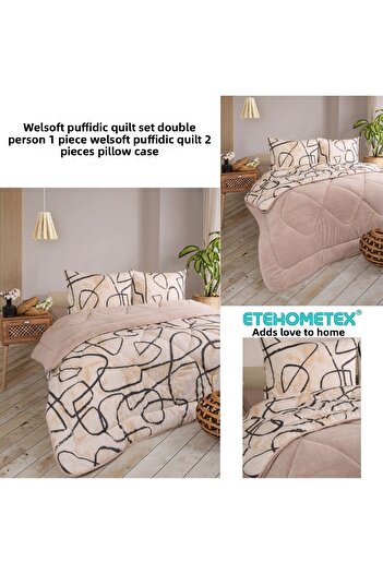 ETE HOMETEX Double Luxury Welsoft Bedspread Set 195X215Cm
