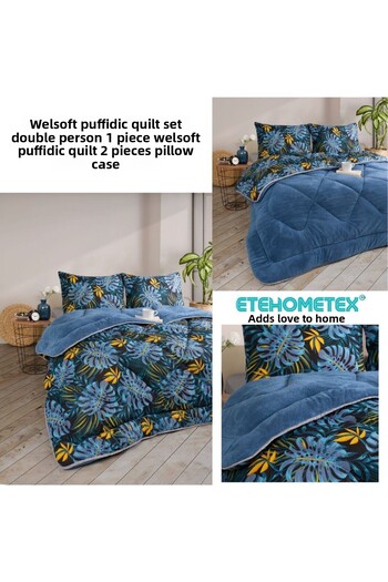 ETE HOMETEX Double Luxury Welsoft Bedspread Set 195X215Cm