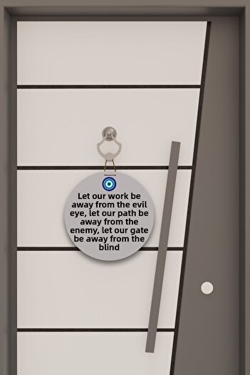 Dormot Digital Printing Gray, Standard, Our Business Is Evil Eye Themed, Door Ornament, Wall Ornament