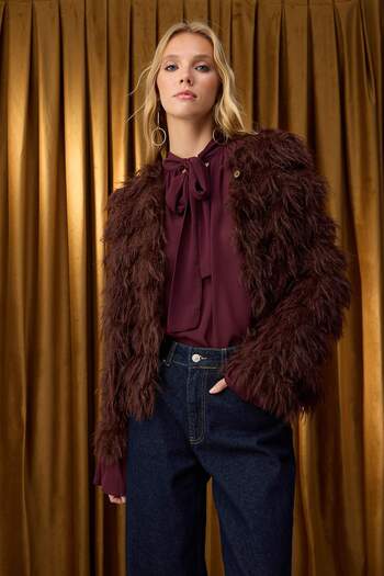 Trendyol Collection Ειδική συλλογή Καφέ Πλεκτό Ζακέτα με φαρδιά εφαρμογή και απαλή υφή TWOAW26HI00012
