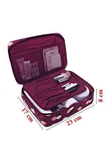 Ecoform Cosmetic Makeup Bag with Waterproof Feature (Dimensions: 17*23*8 cm)