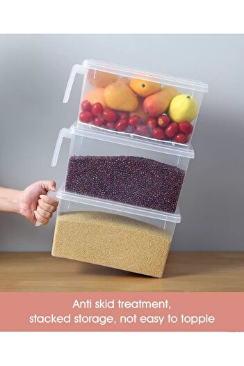 Cozy Nest 3-Pack Cereal and Dry Food Storage Containers Kitchen Organizer Stackable Boxes with Locking Lids