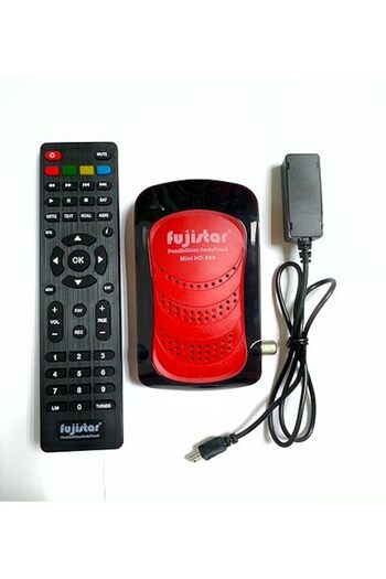 fujistar Digital Satellite Receiver UHD 4K Receiver Dual Display Mini HD-888 Dual Sensor Red/Black