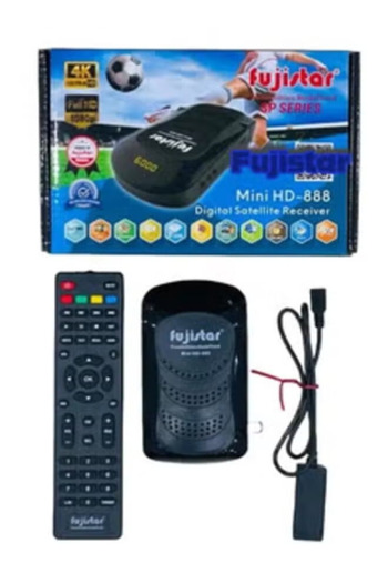 fujistar Digital Satellite Receiver UHD 4K Receiver Dual Display Mini HD-888 Dual Sensor Red/Black