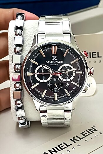 Daniel Klein All Functions Active Brand Stainless Steel Original Men's Watch and Bracelet