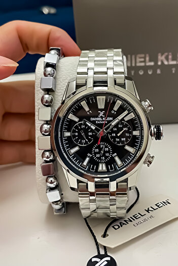 Daniel Klein All Functions Active Steel Men's Wristwatch and Bracelet Gift
