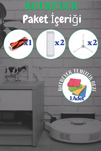 Xiaomi Vacuum Mop Lite-Vacuum Mop 2 Pro (Μοντέλο MJST1SHW* Παρακαλώ σημειώστε) Βούρτσα, Φίλτρο, Σετ υφασμάτων RotRever-6 τεμάχια