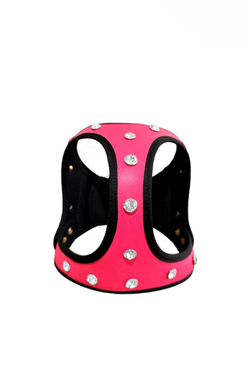 MOOD PAW Pink Stone Detailed Airmesh Dog Collar