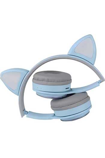 Generic M31 Kids Wireless Headphones Cute Cat Ear Design Bluetooth Foldable Headphones with RGB Lights