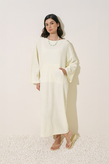 Manuka Towel Fabric Casual Dress Vanilla