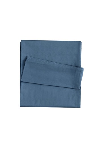 Linens Mix&Match Cotton Satin Double Bed Sheet Indigo