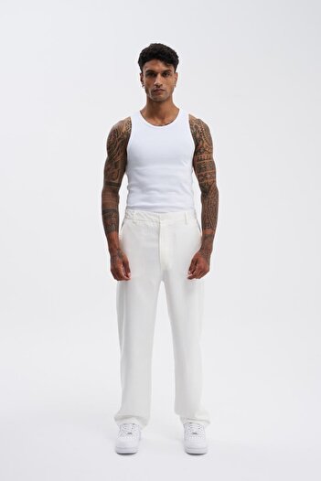 Machinist Men's Oversize Baggy White Jean