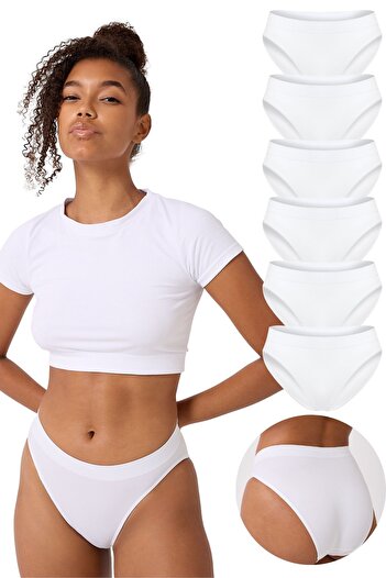 FOREVER MORE 6 Pack Seamless Basic Women's Slip Panties