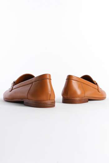 Capone Outfitters Жіночі лофери з золотою пряжкою з натуральної шкіри