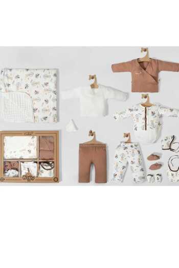 UmBaby 10-Piece Organic Muslin Newborn Baby Boy Hospital Discharge Set Born Organic 100% Cotton Muslin