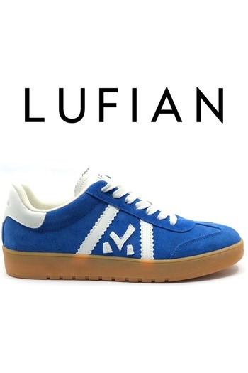 Lufian 111230262 Nelson Sneaker Men's Leather Shoes Blue