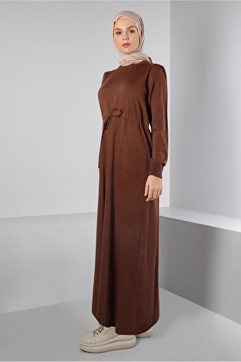 Alvina Gathered Waist Knitwear Dress 43196