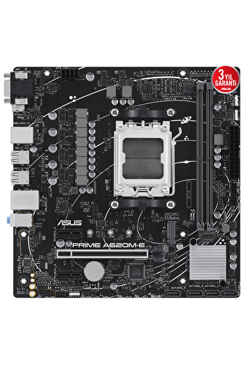 ASUS PRIME A620M-E A620 DDR5 (Vga Yok) GLan mATX HD DP USB3 M2 RGB AM5 AMD Anakart