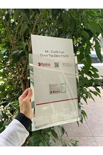 Yönline A4 Foyluk White-Silver Board - Easy to Change Door and Wall Type