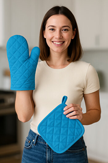 Miabella Home Oven Mitts Oven Holder Premium Heat Proof Kitchen Glove Holder Heat Resistant Gloves