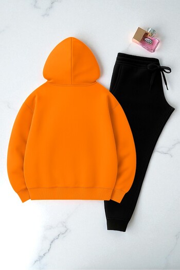 uyguntarz Σετ φούτερ Unisex Be Happy με στάμπα oversize