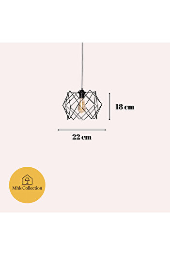 MHK Collection 4 Adet Prizma Siyah Sarkıt Avize, Salon, Mutfak, Antre, Çocuk Odası
