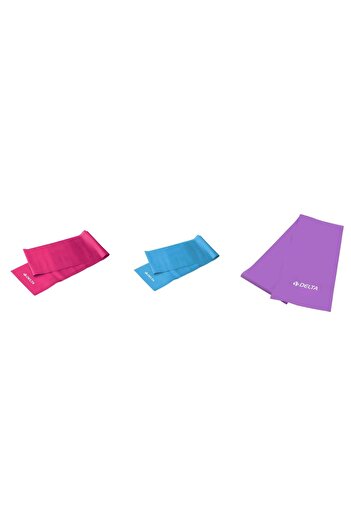 Delta Set de 3 plăci de rezistență pentru exerciții Pilates (PARTEA DE CAPĂT DESCHISĂ) Ușor Mediu Dur