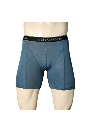 KENN PAUL Bambu Uzun Paçalı Sporcu Boxer -İndigo, Nefes Alır, Konforlu