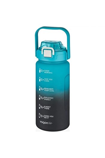 Vagonlife Vagon Life 1500 Ml Tritan Flask - Turquoise Black VGN2213