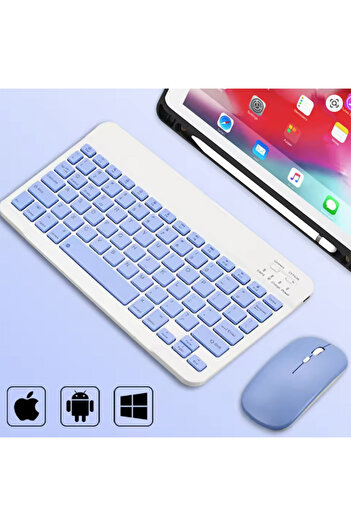 Yesnıce Samsung Galaxy S10 Plus 12.4 İnç Uyumlu Standlı Kılıf Dokunmatik Kalem Ve Klavye ve Mouse