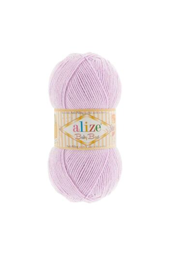 Alize BABY BEST БАМБУКОВИЙ КОЖУХ ДЛЯ НЕМОВЛЯТ, ЩО НЕ ДРАТУЄ ШКІРУ, ДЛЯ В'ЯЗАННЯ СВЕТРУ 27 ВІДКРИТИЙ ЛІЛА