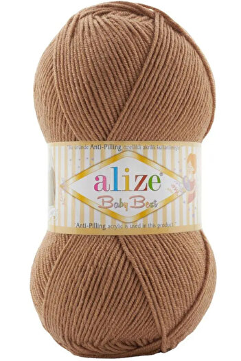 Alize Baby Best 824 Brown 10% Bamboo - 90% Acrylic (Anti-pilling Acrylic) / 100 gr - 240 m Knitting Wool Thread