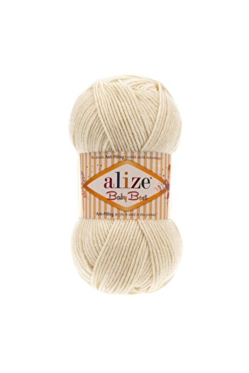 Alize 5 τεμάχια Baby Best Bamboo που περιέχει βρεφική ζακέτα για πλέξιμο 62 κρέμα