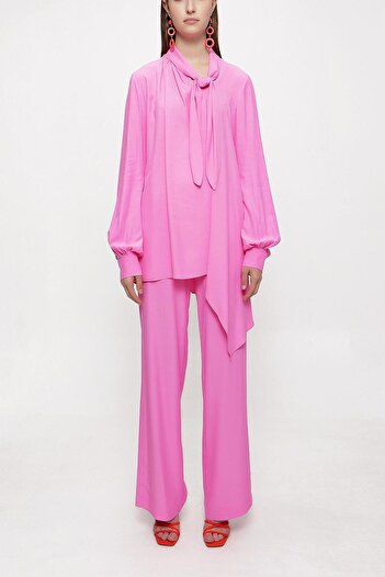 SOCIETA Pink Double Suit with Elasticated Waist Trousers 12284