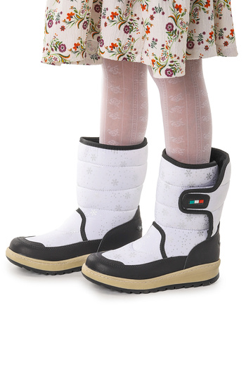 Kiko Kids Snow Patterned Velcro Girls' Snow Boots