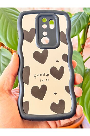 Fibaks Xiaomi Redmi Note 8 Pro Compatible Case Mirrored Heart Patterned Edged Camera Protected Silicone Cover