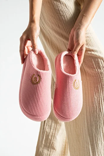 SWORD Embroidered Velvet House Slippers |   Winter Unisex House Slippers |   Non-Slip Base