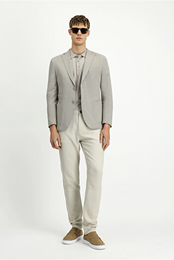 Kiğılı Techno-Line Regular Fit Patterned Seersucker Sports Jacket