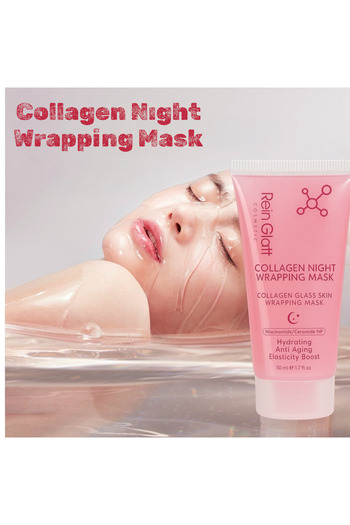 Rein Glatt Cosmetic Pembe Greyfurt Özlü |Soyulabilir Kolajen Porselen Cilt Nemlendirici Gece Maskesi Collagen Night Mask